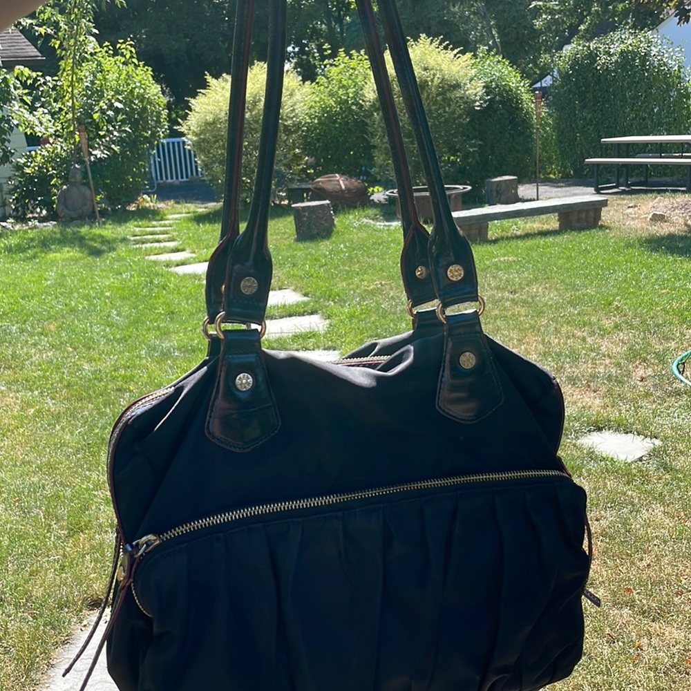MZ Wallace black bag with red interior